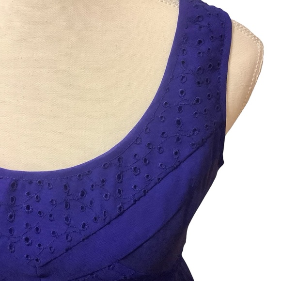 AMERICAN EAGLE OUTFITTERS ROYAL BLUE SLEEVELESS COTTON MIDI DRESS/ Size 8 - Picture 5 of 14